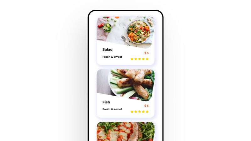 Simple Food Card into a Phone