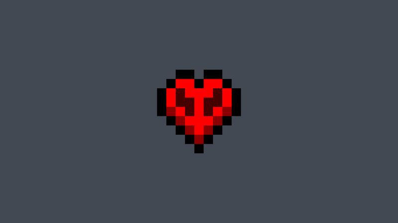 Minecraft Hardcore Heart Pixel Art 0832