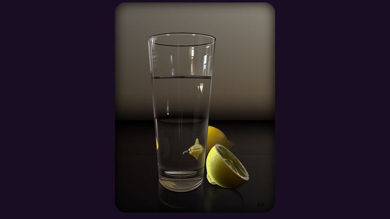 Pure CSS Still Life - Water and Lemons