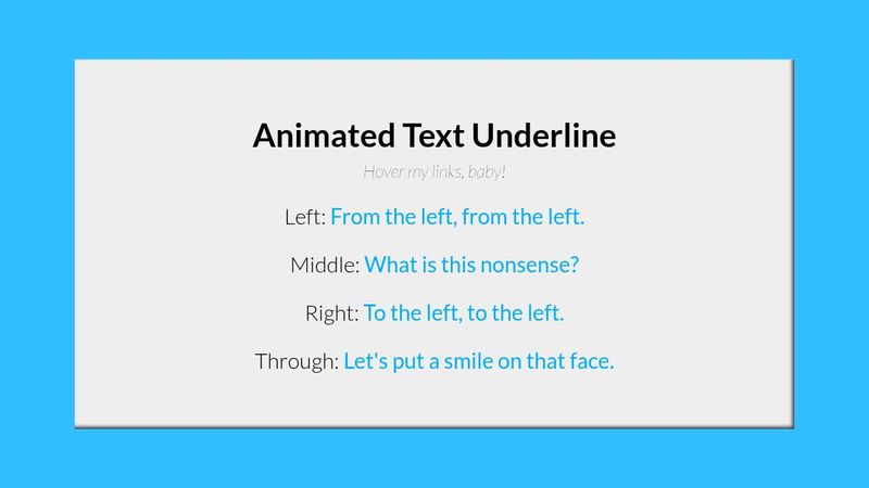 Animated Text Underline Animated Text Underline