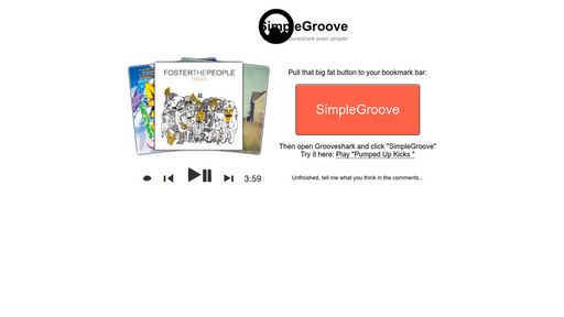 SimpleGroove bookmarklet - Script Codes