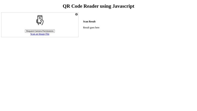 QR Code Reader - Javascript