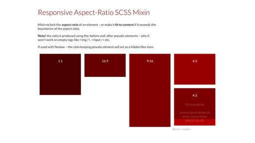 Responsive Aspect-Ratio SCSS Mixin - Script Codes