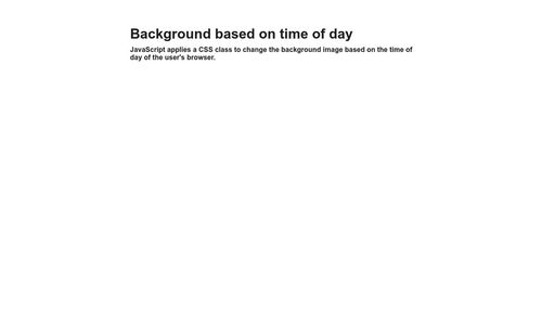 Time-based CSS Background - Script Codes