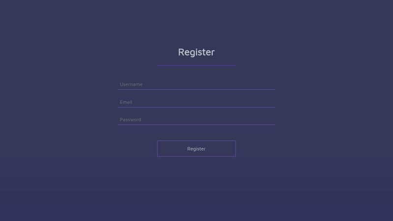 CodePen - Register form