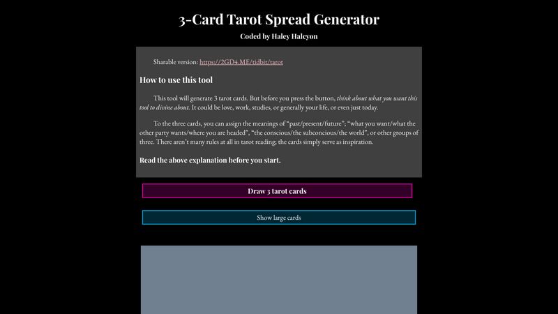 3-Card Spread Generator