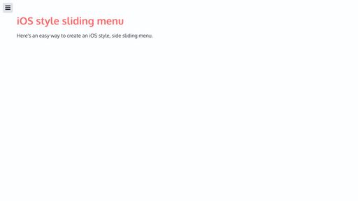 IOS style sliding menu - Script Codes