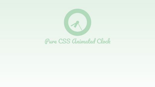 Pure CSS Animated Clock - Script Codes