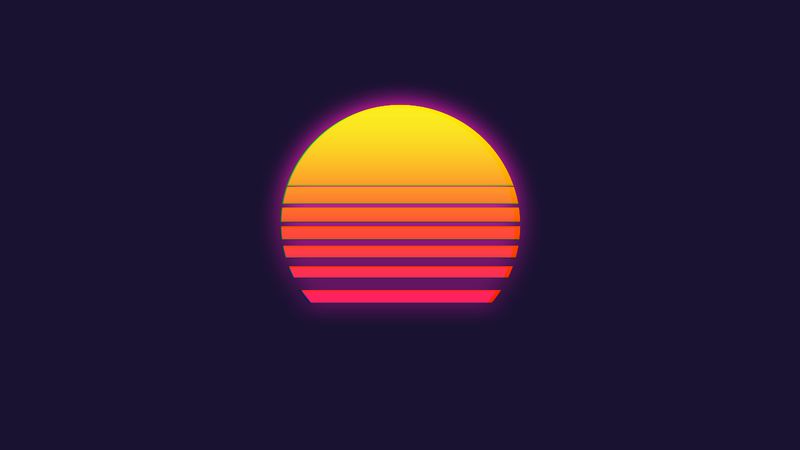 Synthwave Sun (WebGL 2)