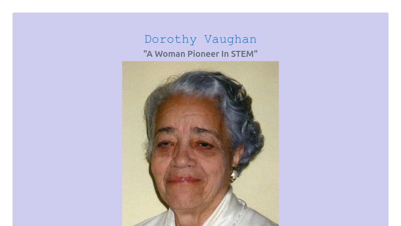 Dorothy Vaughan Tribute