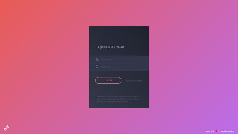 Login Box Concept