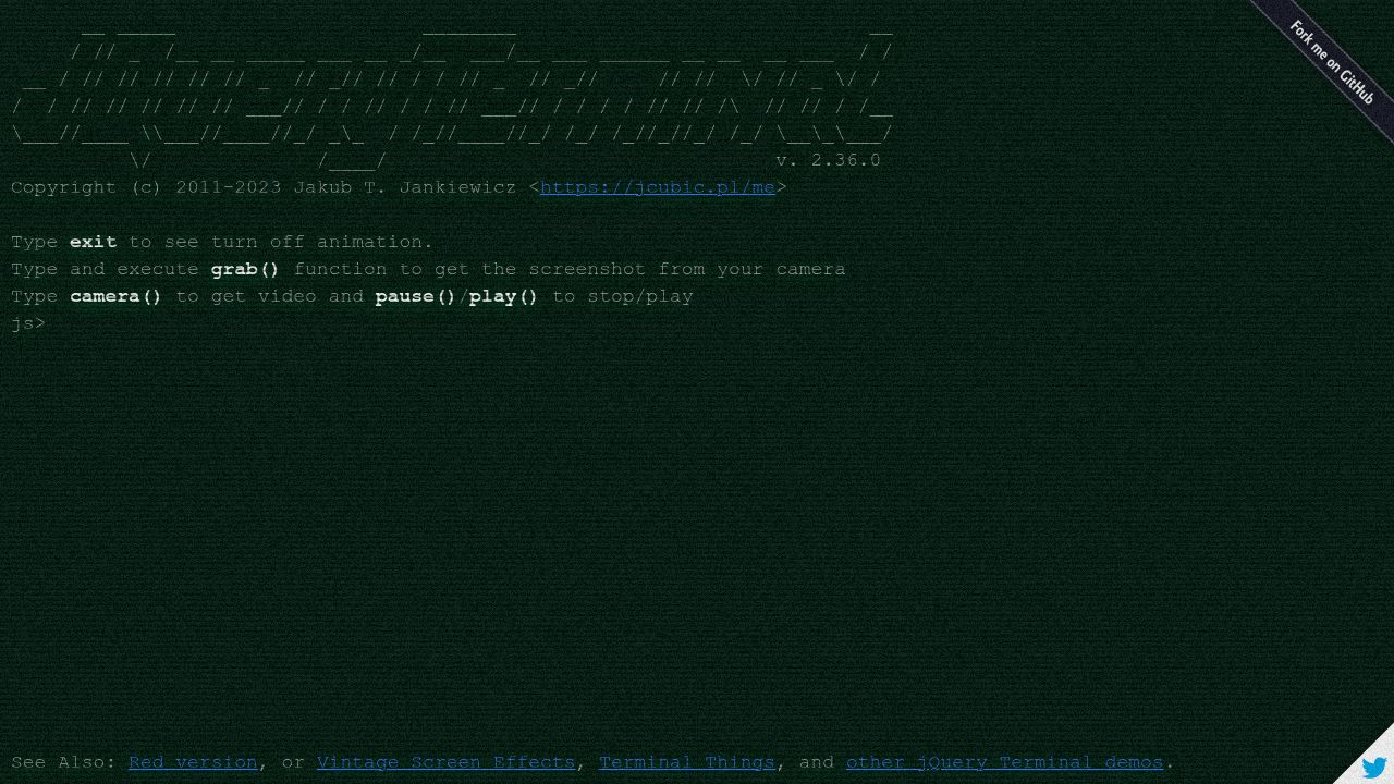 Vintage (Retro) Fake Terminal Emulator in JavaScript