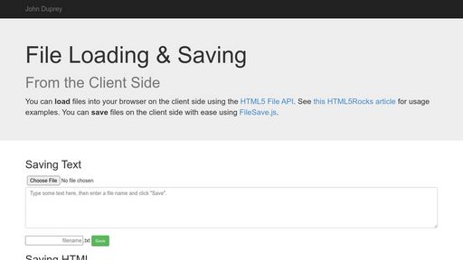Client Side File Saving with FileSaver.js - Script Codes