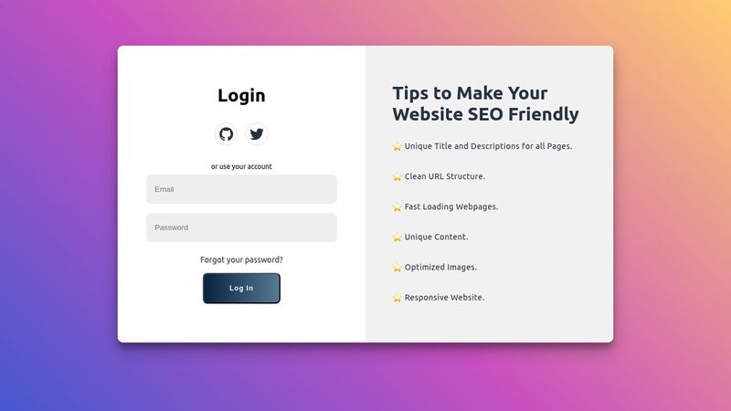 Beautiful Login Page using HTML and CSS