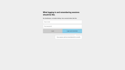 What logging in and remembering sessions should be like (no checkbox) - Script Codes