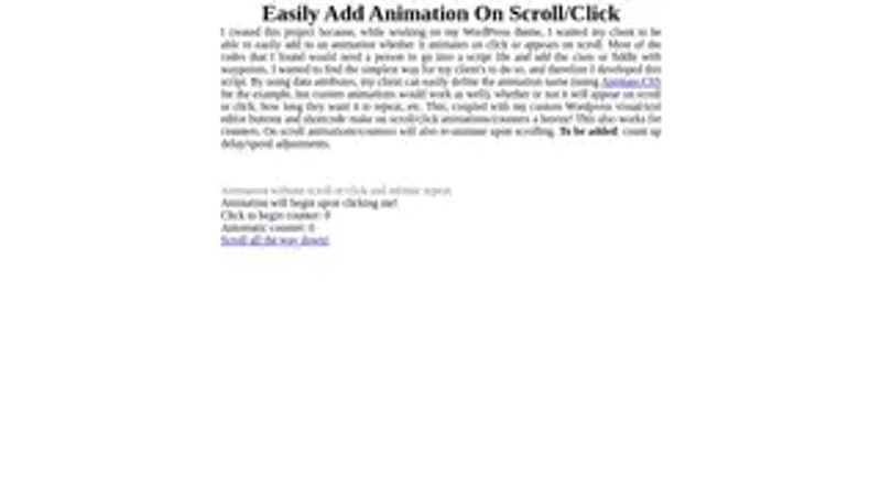 Data attribute animations & counter (jQuery) Data attribute animations & counter (jQuery)