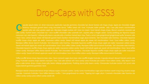 Drop-Cap - Script Codes