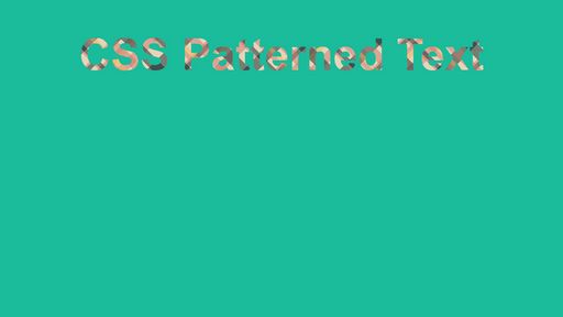 CSS Patterned Text