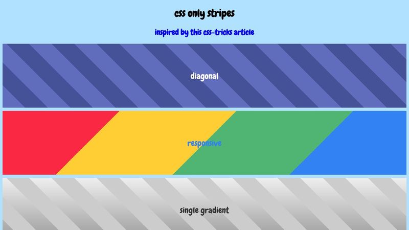 CSS only stripes