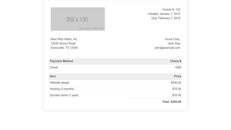 Bootstrap Invoice 3953