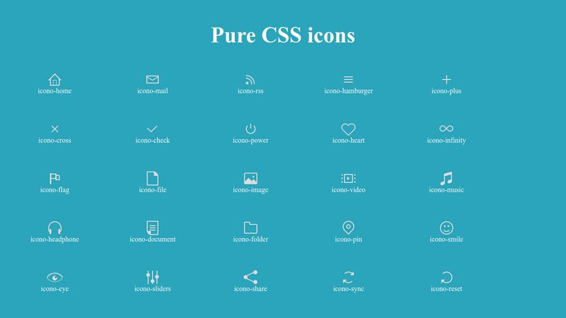 Pure CSS icons
