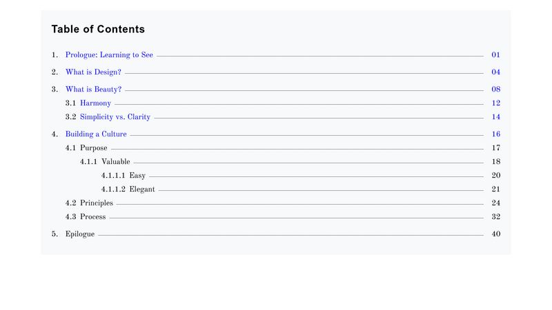 Table of Contents