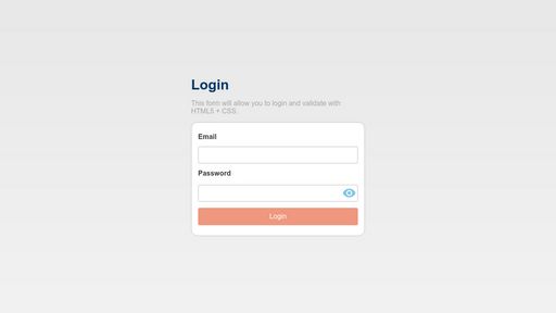 Login Form CSS only validation - Script Codes
