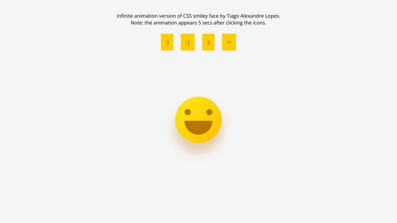 CSS Smiley Face with Infinite Animation - Added Furious Face