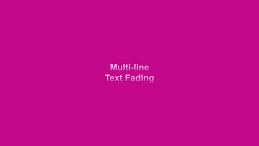 Multi-line Text Fading - Script Codes