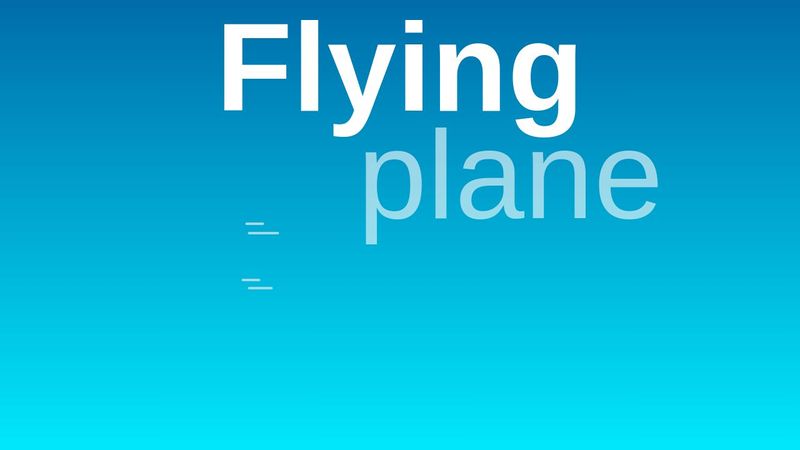 Flying plane animation Flying plane animation