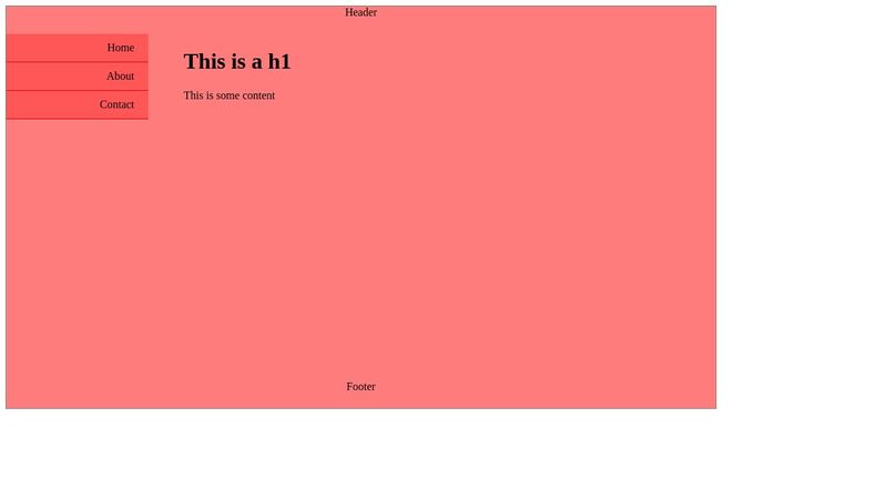 Simple HTML5 Page Layout