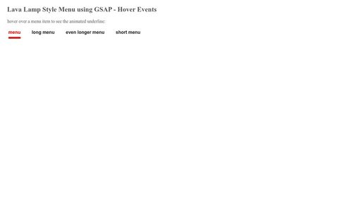 Lava Lamp Style Menu using GSAP - Hover Events - Script Codes