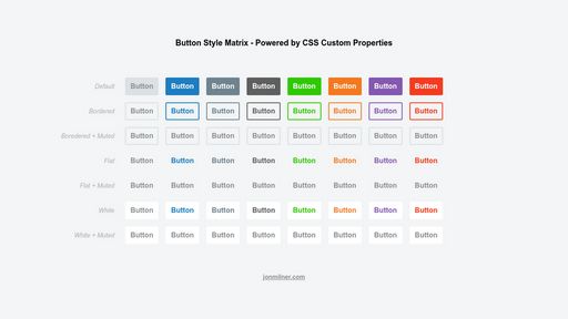 Button Style Matrix - Powered by CSS Custom Properties - Script Codes