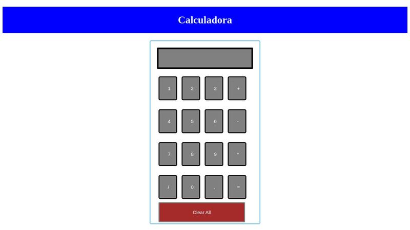Calculator grid with form