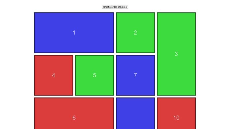 CSS grid random boxes