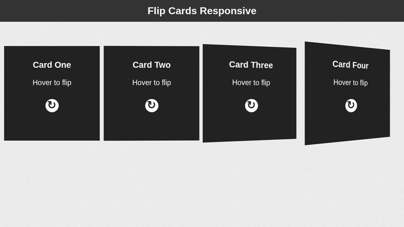 Flip Cards Responsive - Pure CSS