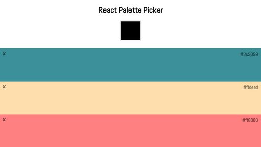 React Palette Picker - Script Codes