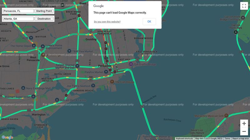 Google Live Traffic Map with Routes