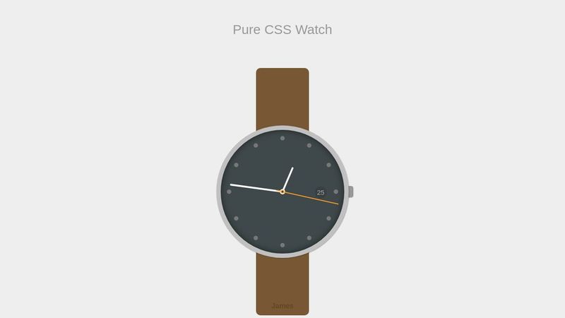Pure CSS Watch