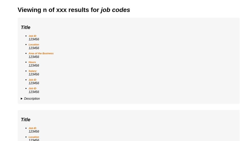 Job Listing Template