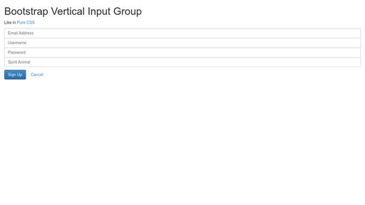 Bootrap Vertical Input Group - Script Codes