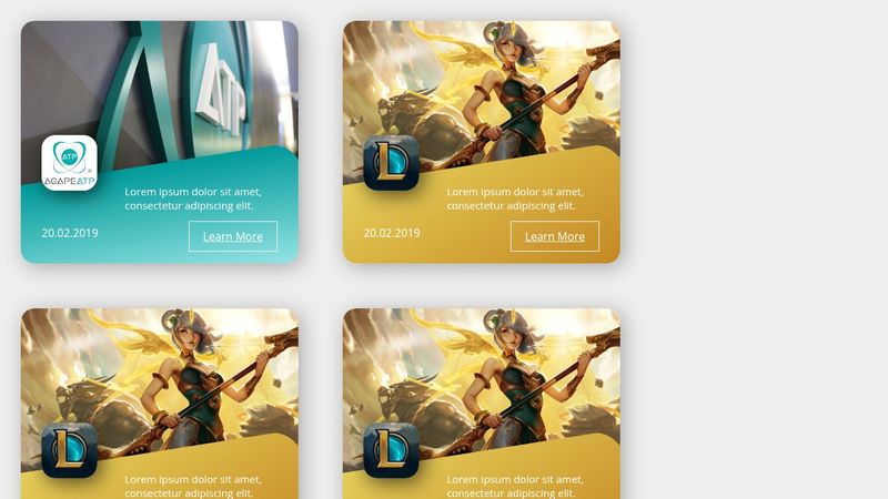 Modern css cards design