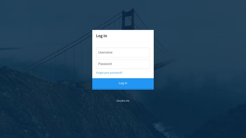 Animated login form