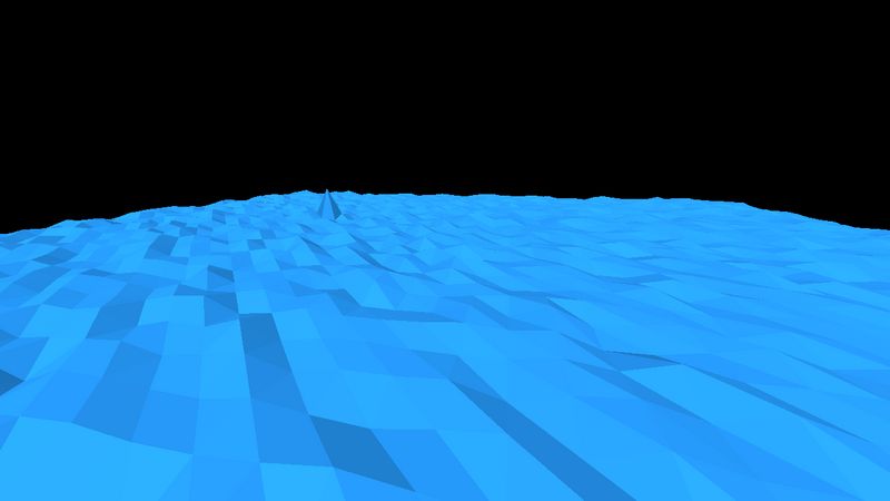 Three.js - Low Poly Wave