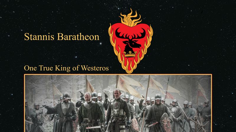 CodePen - Stannis Baratheon tribute page