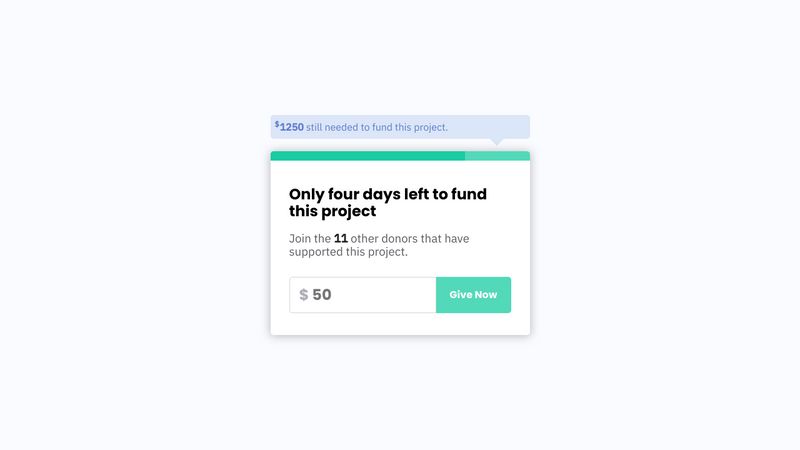 Donation Box Mockup - Vue + Axios