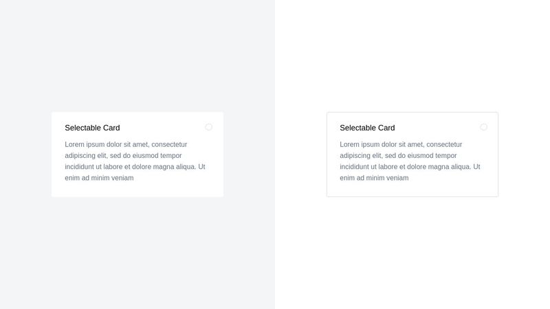 Selectable Cards