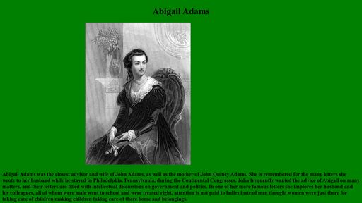 Abigail Adams - Script Codes