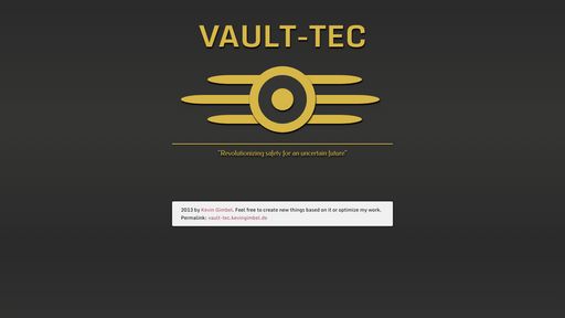 CSS3 only Vault-Tec Logo - Script Codes