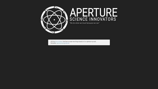CSS3 only Aperture Science Retro Logo - Script Codes